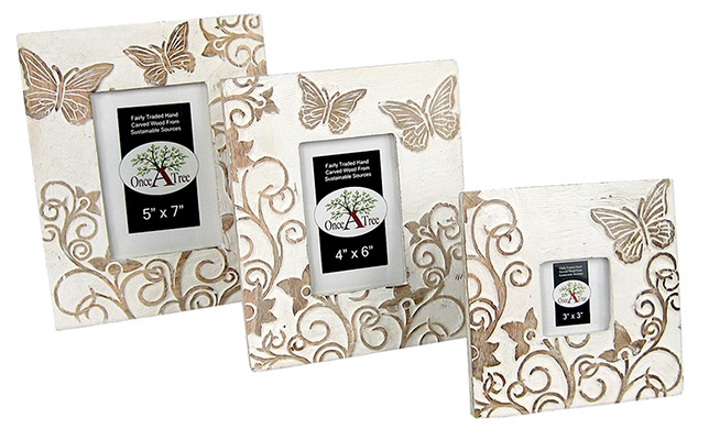 Butterfly Design Set Of 3 Photo Frames - Click Image to Close